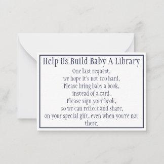 Bücher für Kinder Mitteilungskarte