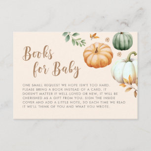 Bücher für Kinder   Pumkin Fall Foliage Baby Dusch Begleitkarte