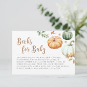 Bücher für Kinder | Pumpkin Autumn Fall Baby Showd Begleitkarte (Stehend Vorderseite)