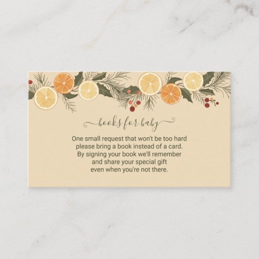 Bücher für kindergetrocknete Weihnachtsfrüchte Begleitkarte (Vorderseite)