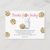 Bücher für Mädchen, Milch und Cookies Begleitkarte (Vorderseite)