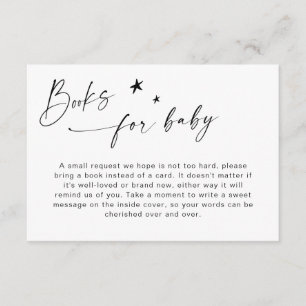 Bücher für Minimalistische Baby-Dusche Begleitkarte
