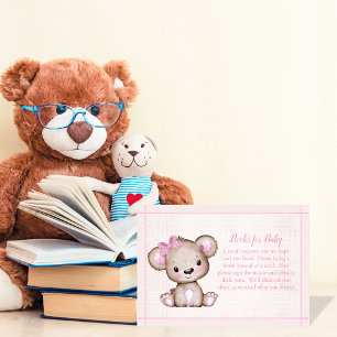 Bücher für Niedlich-braunen Baby-Bär für Mädchendu Begleitkarte