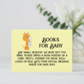 Bücher für niedliche Baby-Giraffe Einladung (Stehend Vorderseite)