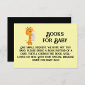 Bücher für niedliche Baby-Giraffe Einladung (Vorne/Hinten)