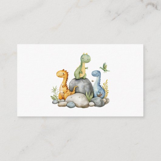 Bücher für Niedliche Dinosaurier Wasserfarbdusche Begleitkarte (Rückseite)