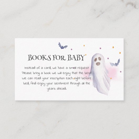 Bücher für Niedliches Baby Ghost Halloween Kinderd Begleitkarte (Vorderseite)