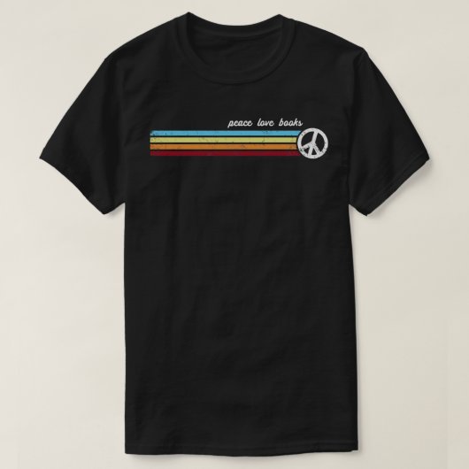 Bücher für Retro-Streifen T-Shirt (Design vorne)