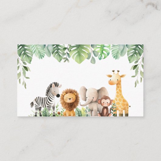 Bücher für Safari-Tiere für Baby Begleitkarte (Rückseite)