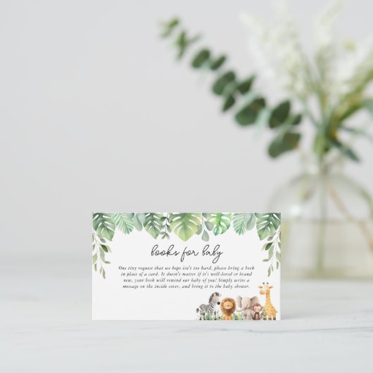 Bücher für Safari-Tiere für Baby Begleitkarte (Stehend Vorderseite)