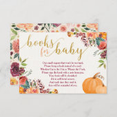 Bücher für Säuglinge, Kürbisbücher für Buchanfrage Begleitkarte (Vorne/Hinten)