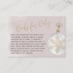 Bücher für Schneeflocken Winter Baby Dusche Enclo Begleitkarte