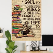 Bücher geben dem Universum ein Soul zum Min Poster (Heimbüro)