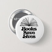 Bücher Gerettet Leben Button (Vorne & Hinten)