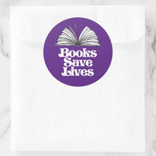 Bücher Gerettet Leben Runder Aufkleber (Tasche)