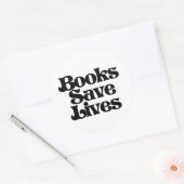 Bücher Gerettet Leben Runder Aufkleber (Umschlag)