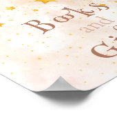 Bücher & Geschenke Boho Regenbogen goldene Sterne Poster (Ecke)