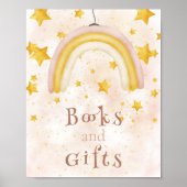 Bücher & Geschenke Boho Regenbogen goldene Sterne Poster (Vorne)