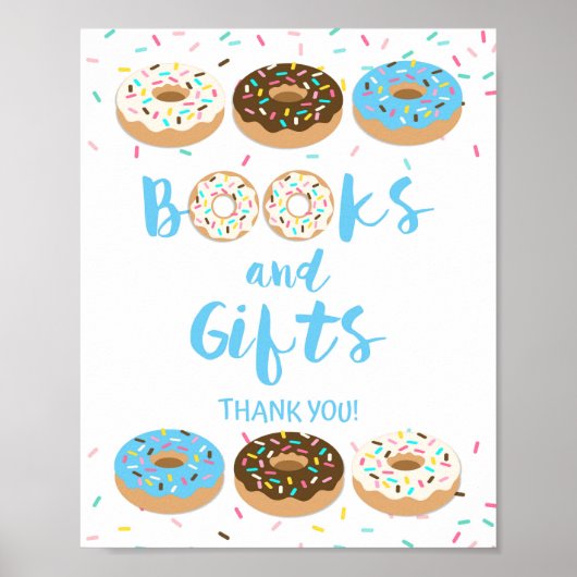Bücher & Geschenke Duschtisch Schild Blue Donuts (Vorne)