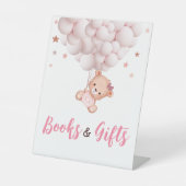 Bücher Geschenke Gebärmutter Bear Pink Girl Babydu Sockelschild (Vorderseite)