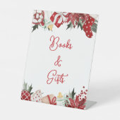 Bücher & Geschenke Santa Baby Dusche Sockelschild (Vorderseite)