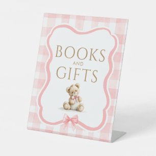 Bücher & Geschenke Teddybär Baby Shower Tischschil Sockelschild
