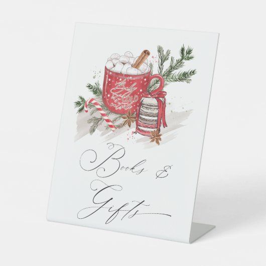 Bücher & Geschenke Winterkindusche Sockelschild (Vorderseite)