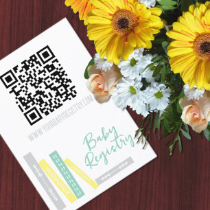 Bücher Geschenkliste für Babyparty Begleitkarte
