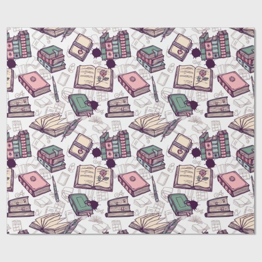 Bücher Geschenkpapier (Flach)
