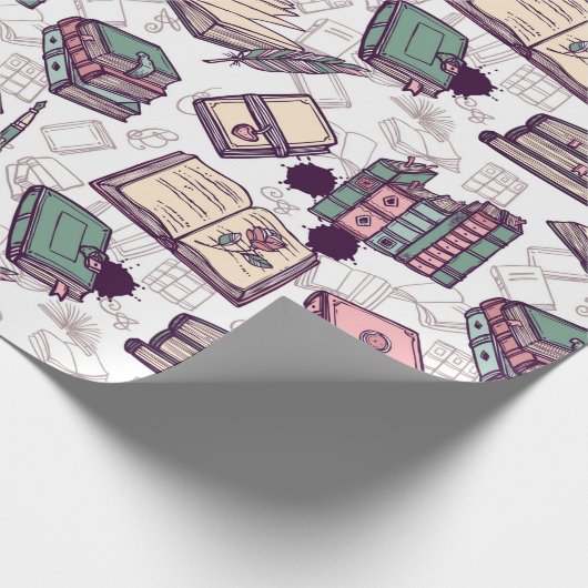 Bücher Geschenkpapier (Ecke)