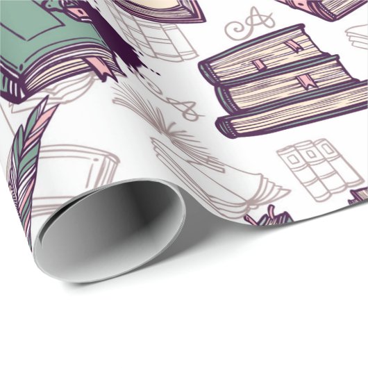 Bücher Geschenkpapier (Rolleneckpunkt)