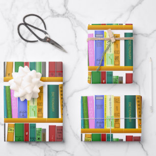 Bücher Geschenkpapier Set