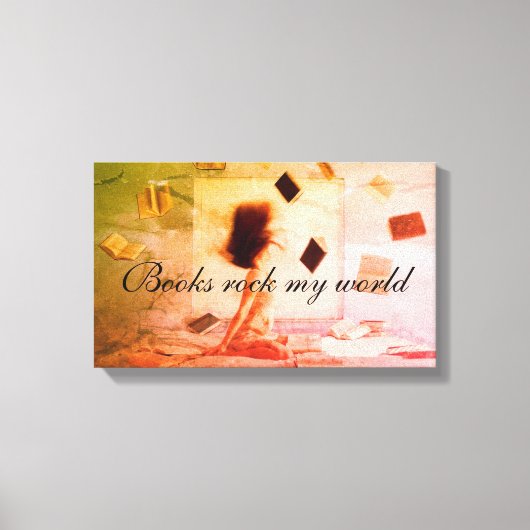 Bücher gestalten meine Welt als Leinwand (Vorderseite)