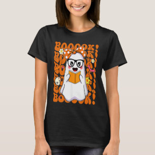 Bücher Ghost Boom Bücher Bibliothek Lehrer Hallo T-Shirt