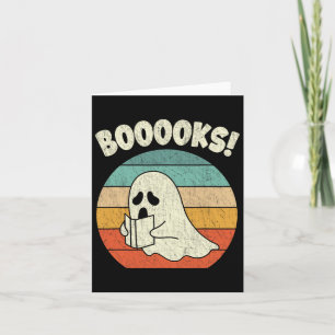 Bücher Ghost Halloween Vintag Teacher Book Libra Karte