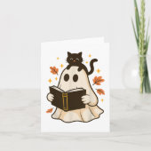 Bücher Ghost Reading Buch Halloween Library Black Karte (Vorderseite)