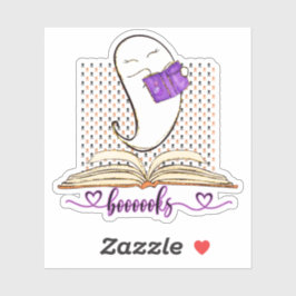 Bücher! Ghost und Book Halloween Reading Aufkleber