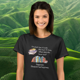 Bücher = Glück, Liebe zum Lesen T-Shirt