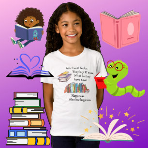 Bücher = Glück, Liebe zum Lesen T-Shirt