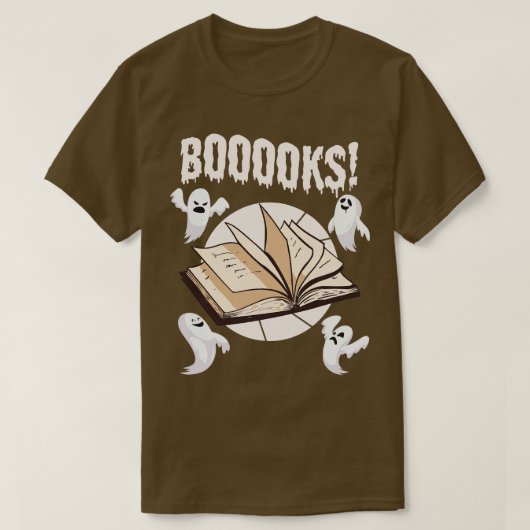 Bücher Halloween Book Ghost T-Shirt (Design vorne)