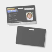 Bücher Homeschool Student ID Abzeichen Ausweis (Vorder- & Rückseite)