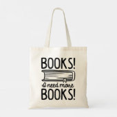 Bücher! Ich brauche mehr Bücher! Tragetasche (Rückseite)