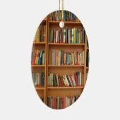 Bücher im Bücherregal Keramikornament (Rechts)