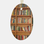 Bücher im Bücherregal Keramikornament (Links)