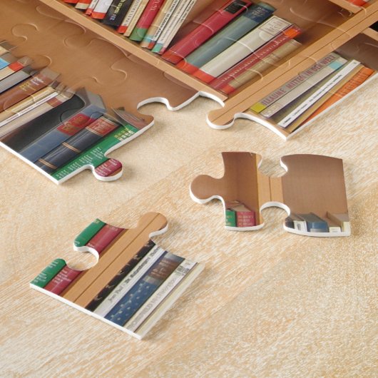 Bücher im Bücherregal Puzzle (Seite)