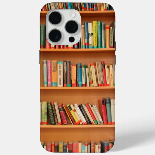 Bücher im Hintergrund der virtuellen Bibliothek Case-Mate iPhone Hülle (Rückseite)