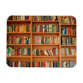 Bücher im Hintergrund der virtuellen Bibliothek Magnet (Horizontal)