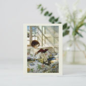 "Bücher im Winter" Postkarte (Stehend Vorderseite)