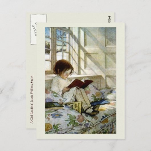 "Bücher im Winter" Postkarte (Vorne/Hinten)