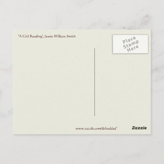 "Bücher im Winter" Postkarte (Rückseite)